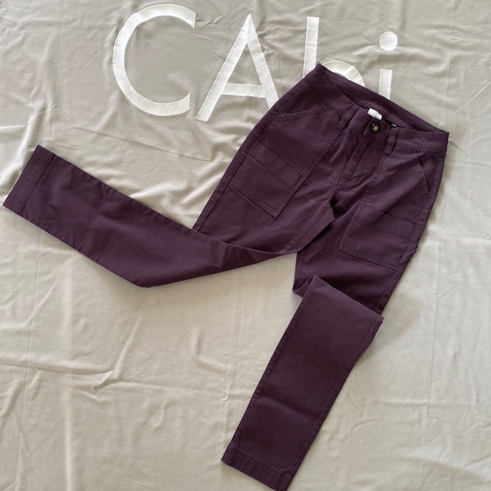 NWOT CAbi Carpenter pant in eggplant!
